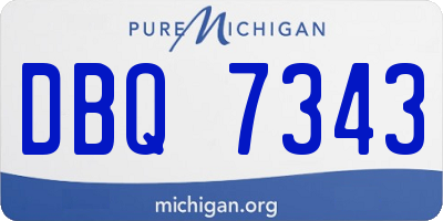 MI license plate DBQ7343