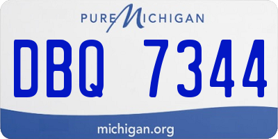 MI license plate DBQ7344