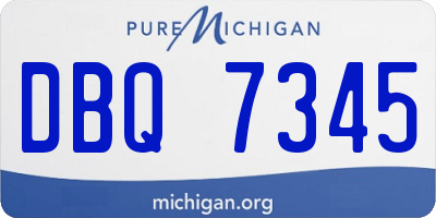 MI license plate DBQ7345