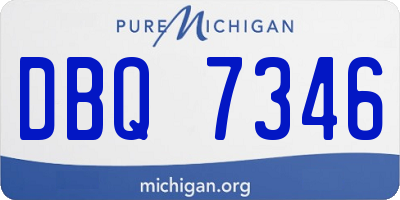 MI license plate DBQ7346