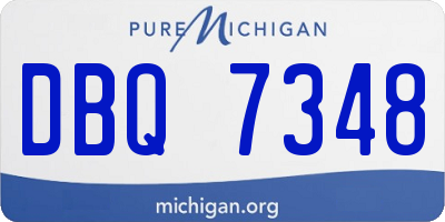 MI license plate DBQ7348