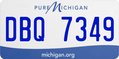 MI license plate DBQ7349