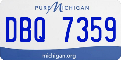 MI license plate DBQ7359