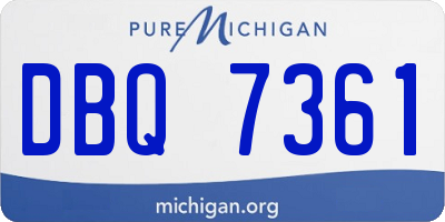 MI license plate DBQ7361