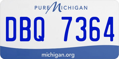 MI license plate DBQ7364