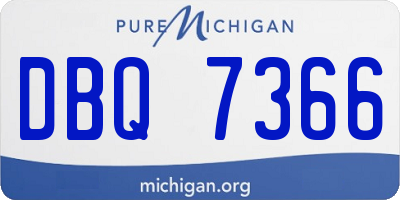 MI license plate DBQ7366