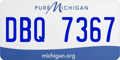MI license plate DBQ7367