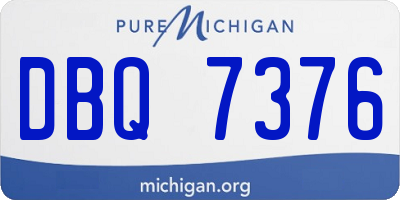MI license plate DBQ7376
