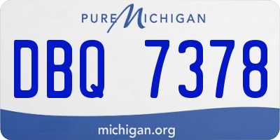 MI license plate DBQ7378