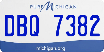 MI license plate DBQ7382