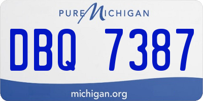 MI license plate DBQ7387