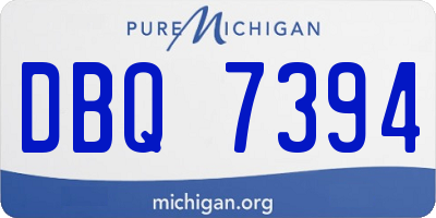 MI license plate DBQ7394