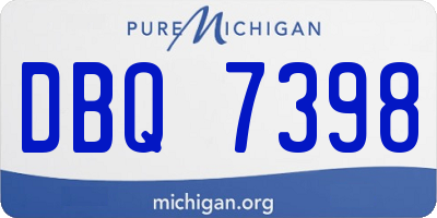 MI license plate DBQ7398