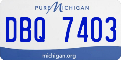 MI license plate DBQ7403