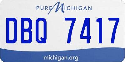 MI license plate DBQ7417