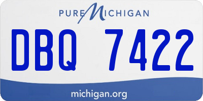 MI license plate DBQ7422