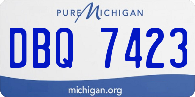 MI license plate DBQ7423