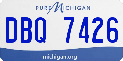 MI license plate DBQ7426