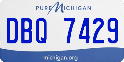 MI license plate DBQ7429