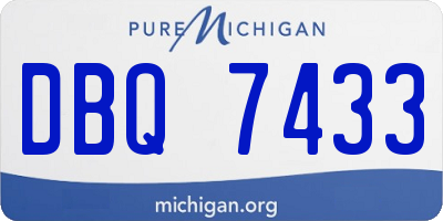 MI license plate DBQ7433