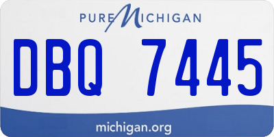 MI license plate DBQ7445