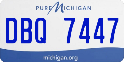 MI license plate DBQ7447