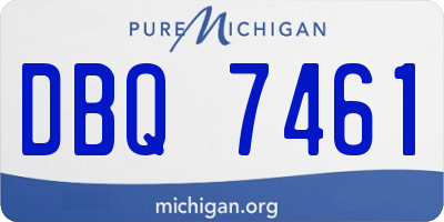 MI license plate DBQ7461