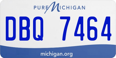 MI license plate DBQ7464