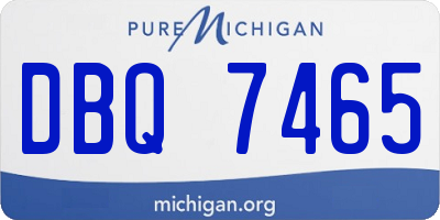 MI license plate DBQ7465