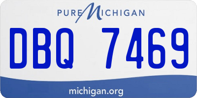 MI license plate DBQ7469