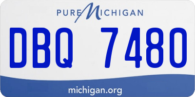 MI license plate DBQ7480