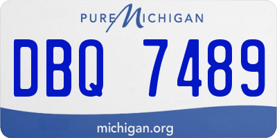 MI license plate DBQ7489