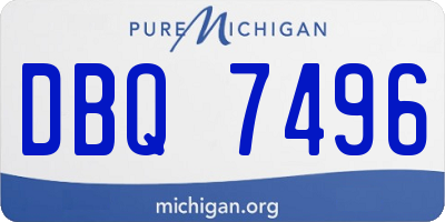 MI license plate DBQ7496