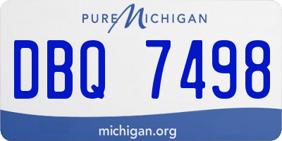 MI license plate DBQ7498