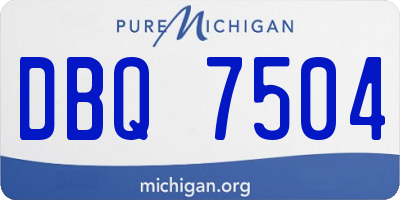 MI license plate DBQ7504