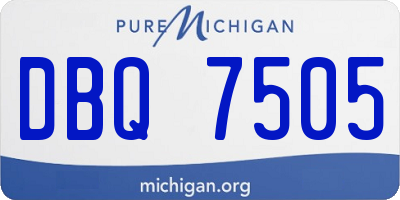 MI license plate DBQ7505