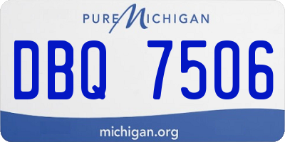 MI license plate DBQ7506