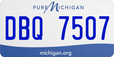 MI license plate DBQ7507