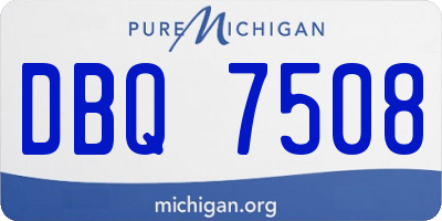 MI license plate DBQ7508