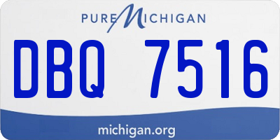MI license plate DBQ7516