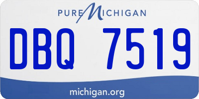 MI license plate DBQ7519