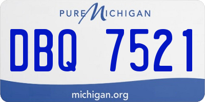 MI license plate DBQ7521