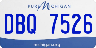 MI license plate DBQ7526