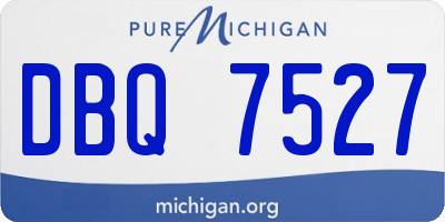 MI license plate DBQ7527