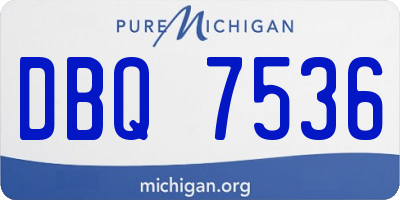 MI license plate DBQ7536