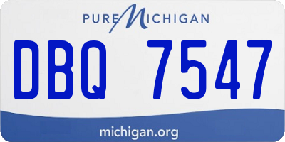 MI license plate DBQ7547