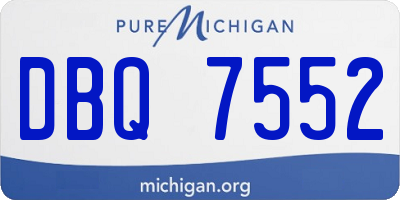 MI license plate DBQ7552