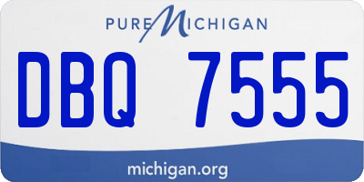 MI license plate DBQ7555