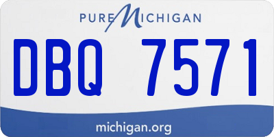 MI license plate DBQ7571