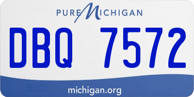 MI license plate DBQ7572